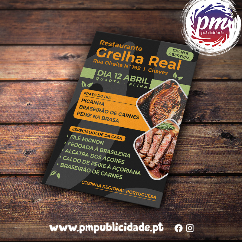 Flyers Restaurante Grelha Real em Chaves